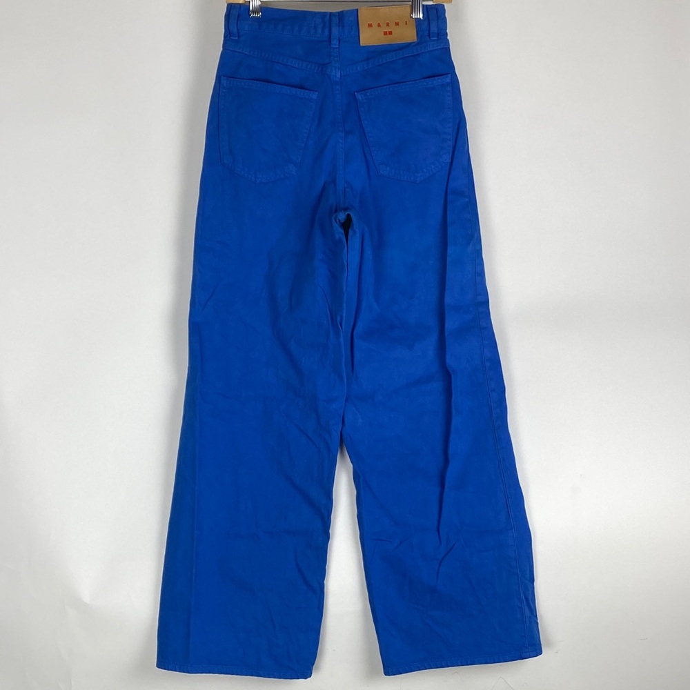 Marni X Uniqlo Jeans Blue Wide Leg Baggy Hi Rise Pants Women’s Approx SZ 26